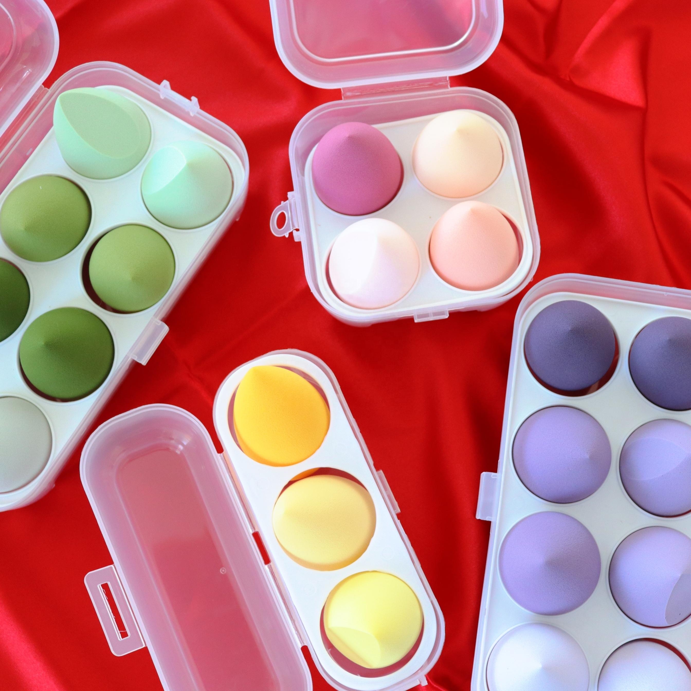 Hot Sale Reusable Non Latex Quick Clean Rainbow Makeup Beauty Sponge