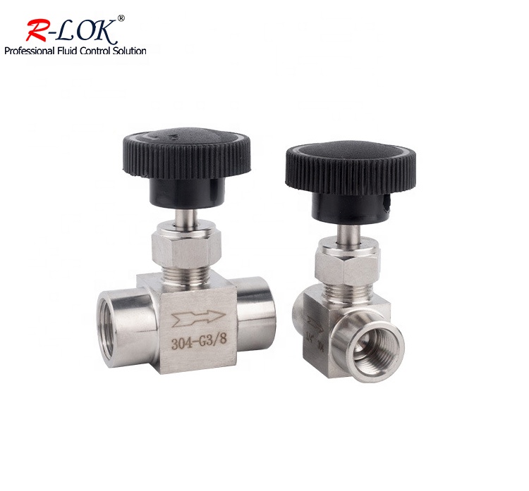 Customized swagelok type needle valve bspt ss316 3/8 NPT fuel needle valve stainless steel female gas needle valve