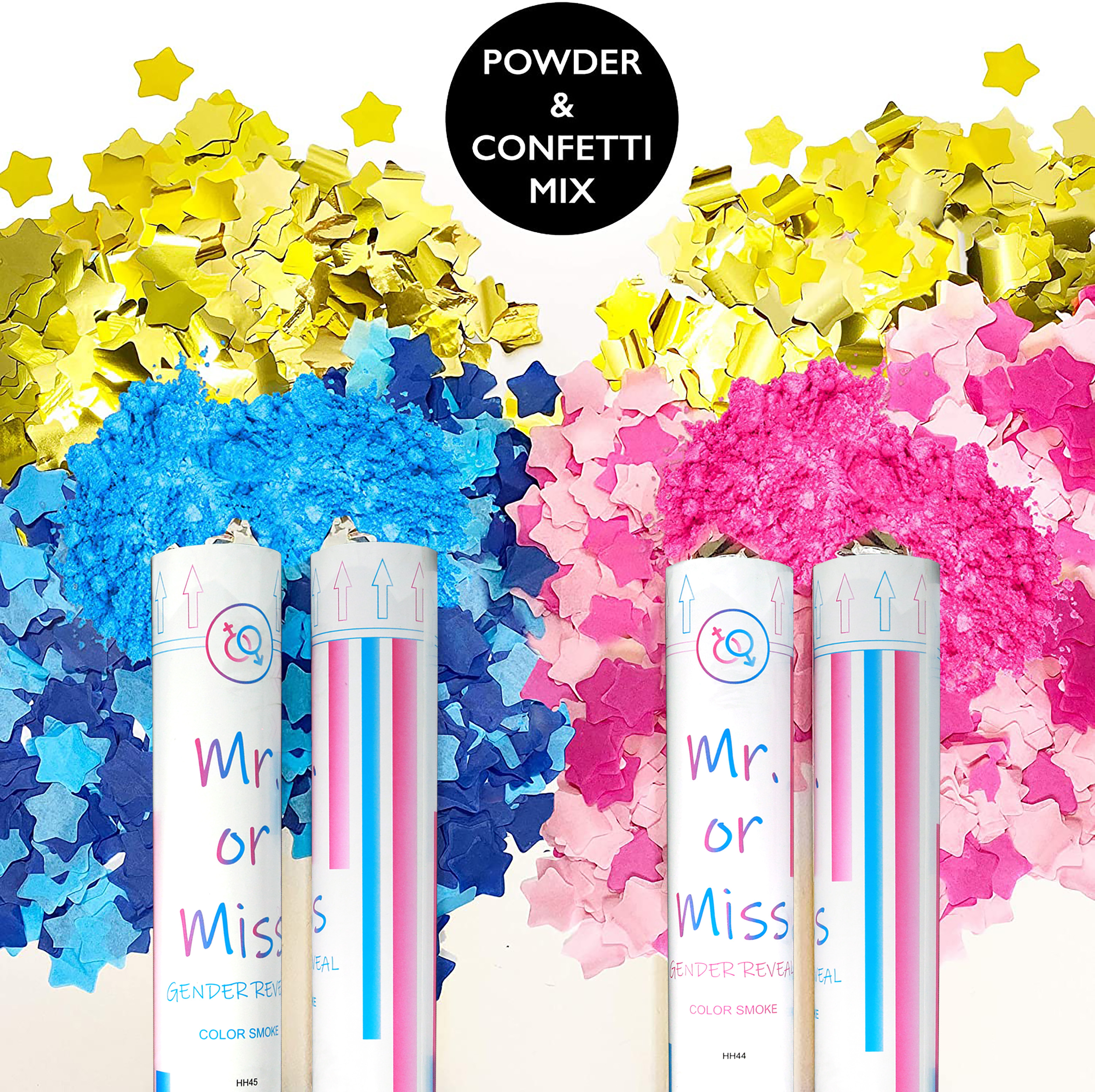 Eco-friendly объявление о поле Confetti Cannon с биоразлагаемые конфетти и порошок для принадлежности для вечеринки в честь будущего рождения ребенка, 30 см