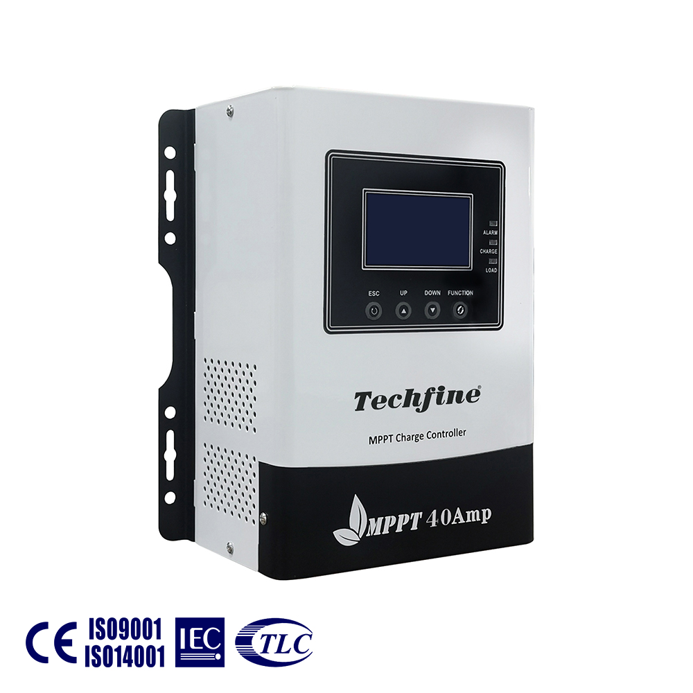 Techfine 12v 24v 48v dc 40 amp mppt solar off grid charge controller