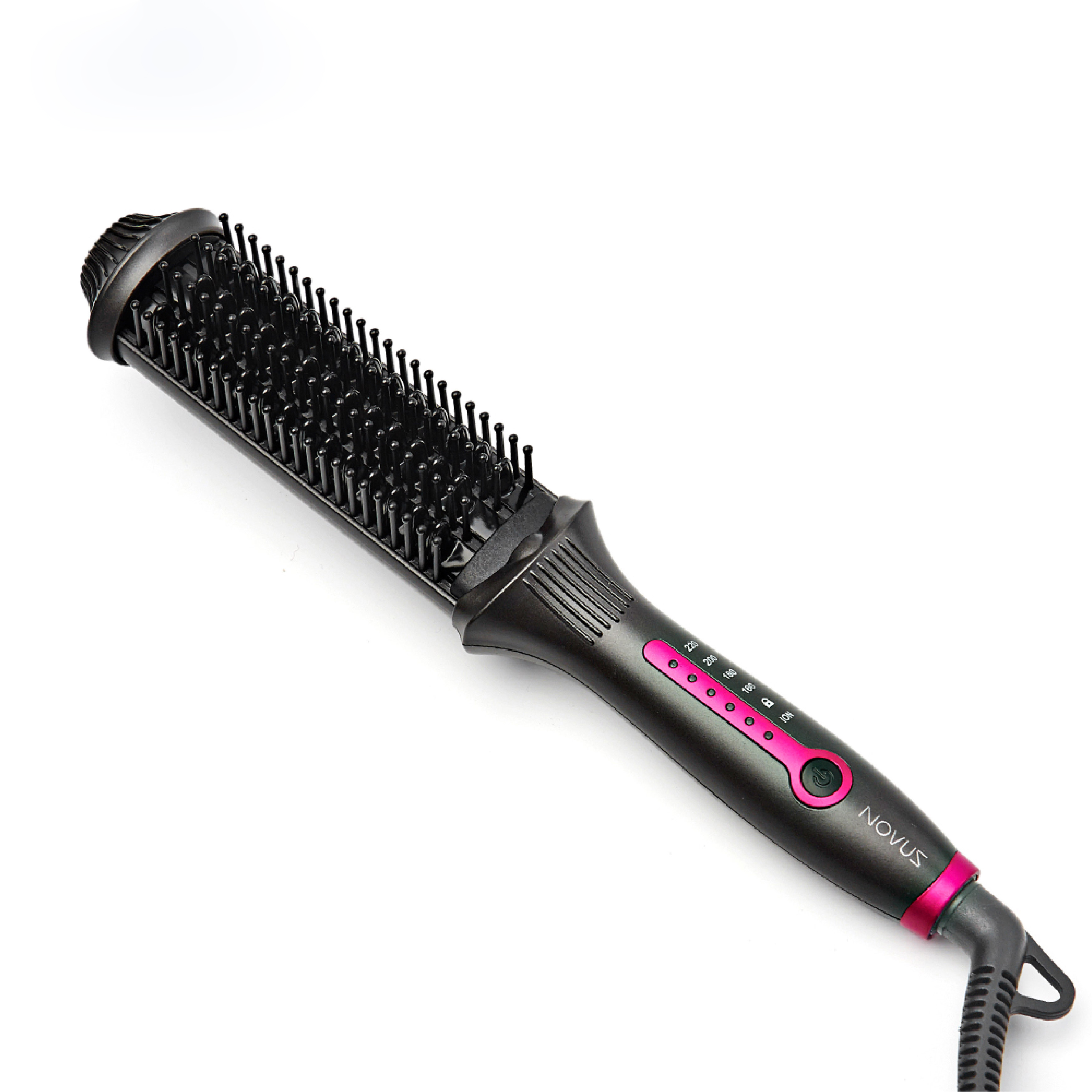 electric ceramic cepillo alisador ionic hair straightener brush ce emc lvd flat iron comb straightener for natural hair