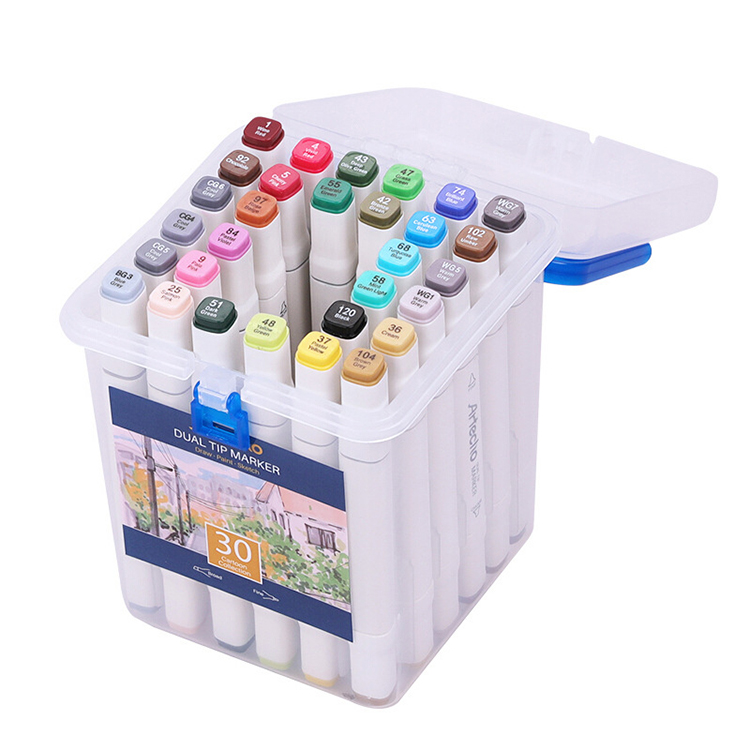 Promotional High Quality Non-Toxic Multicolor Chisel Tip alcohol based Art Markers Pens Set