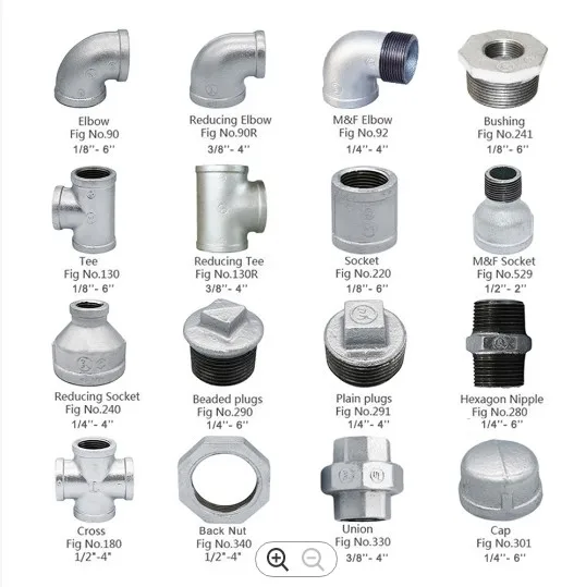 Wholesale Gi elbow fitting thread clamp fitting High quality malleable iron pipe fittings factory for water, oil, gas projects