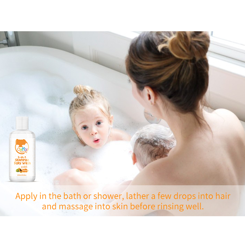 Curlymommy Private Label Sultfate Free Organic Refreshing And Moisturizing 2In1 Shampoo And Body Wash For Babies