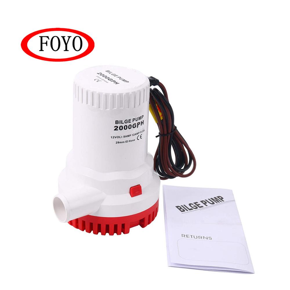FOYO бренд 24V 1500 GPH лодка корабельная электроприборная погружной насос со шлангом ID 29 мм Электрический погружной насос цена