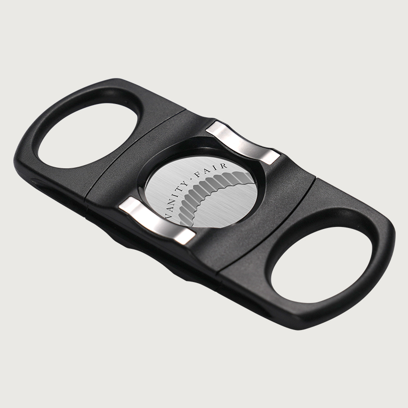 Custom Logo Smoking Cigar Accessories Double Blade Cut ABS Cigar Scissors Cigar Cutter