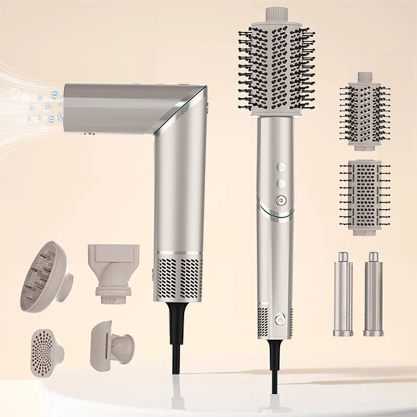 90000 Rpm High Speed Bldc Brushless Hair Tools Blow Dryer Brush Set Hair Wrap Dryer 8 in 1 Hot Air Blower Brush Hair Styler