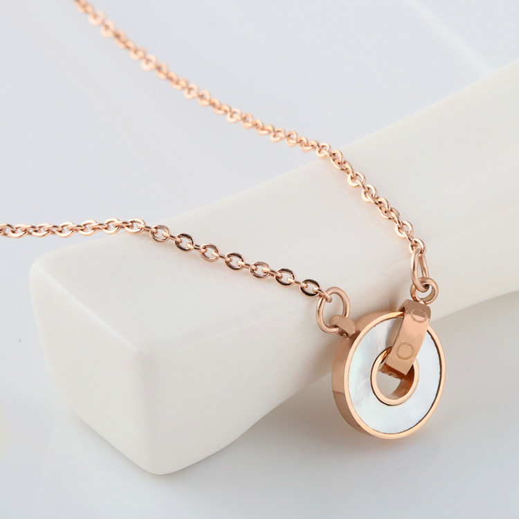 Новинка 18K позолоченное ювелирное изделие ожерелье из нержавеющей стали колье цепочка Ожерелье для женщин девушек