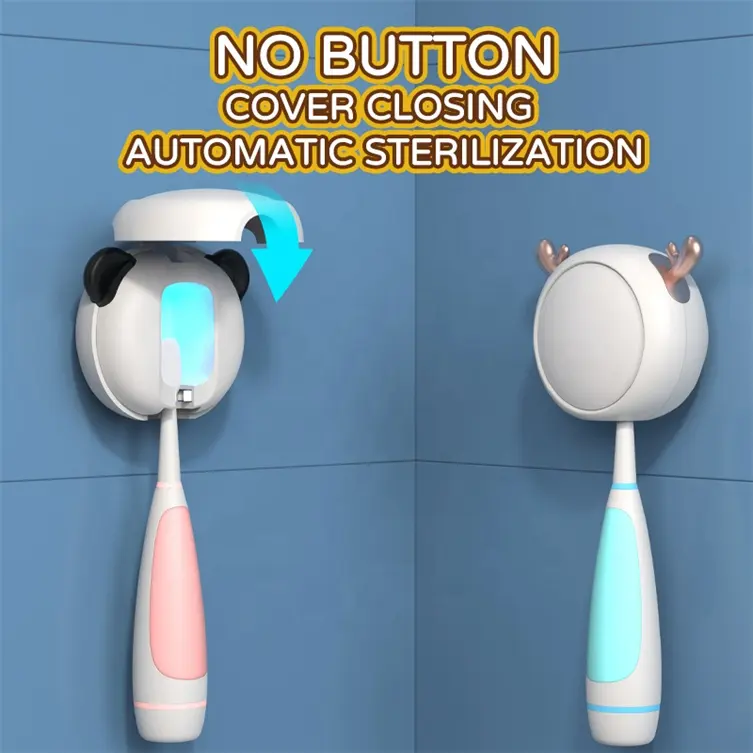 2022 New Design Cute Kids Gifts Portable Mini Smart UV Toothbrush Sterilizer Rechargeable Toothbrush Sterilizer Case