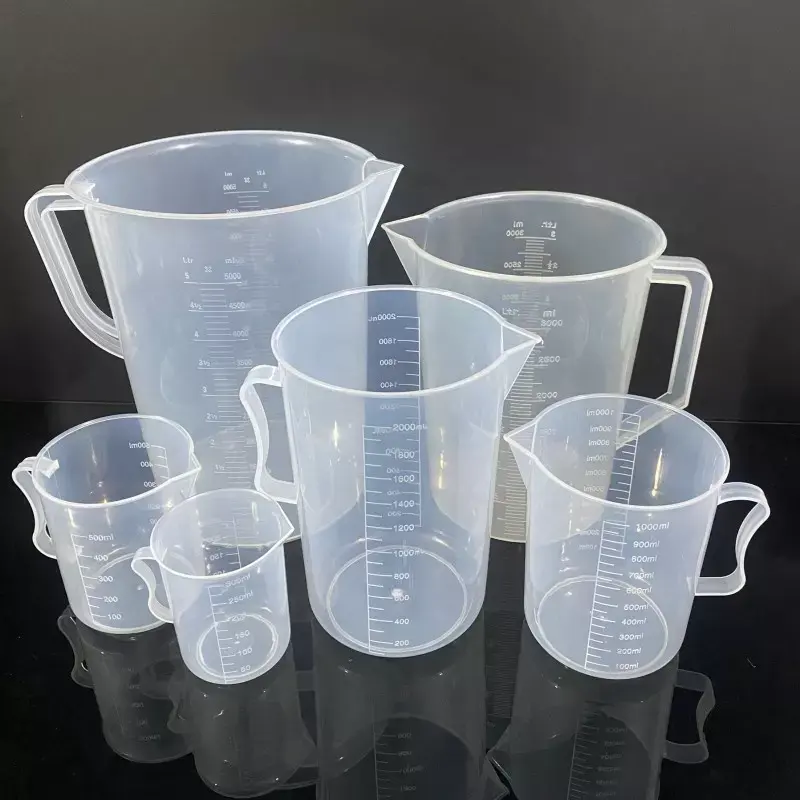 Various specifications 250ml 500ml 1000ml 2000ml 3000ml Plastic beaker with handle