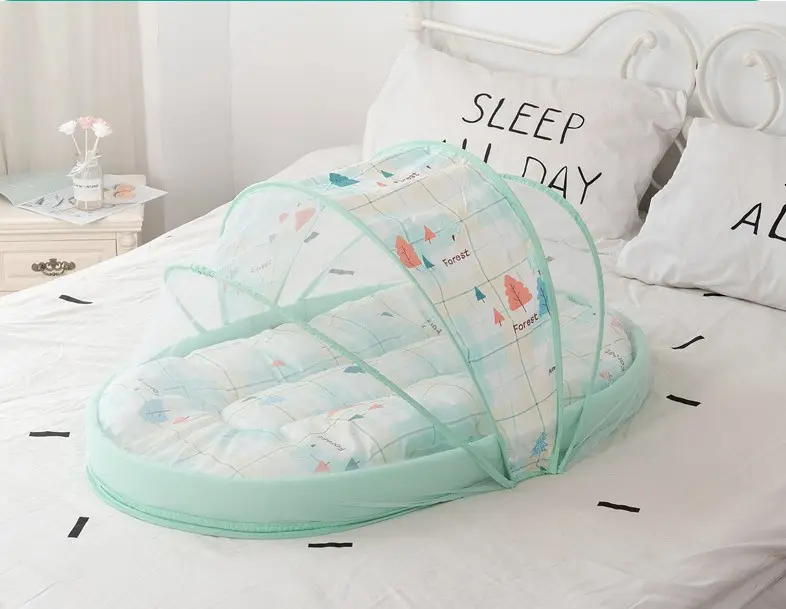 Foldable mosquito net Bedding Set with Foldable Mattress, Mosquito Net and Pillow baby bedding set crib bedding set