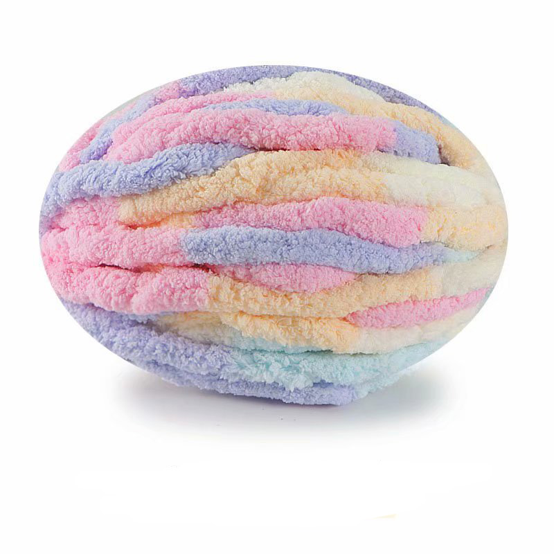 Markwin 100%polyester chenille yarn multiple color yarn for crocheting hand bags