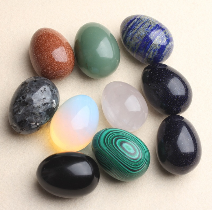 Factory Supply Natural Tumbled Jade eggs Crystal Women Yoni Eggs Massage Set for Women