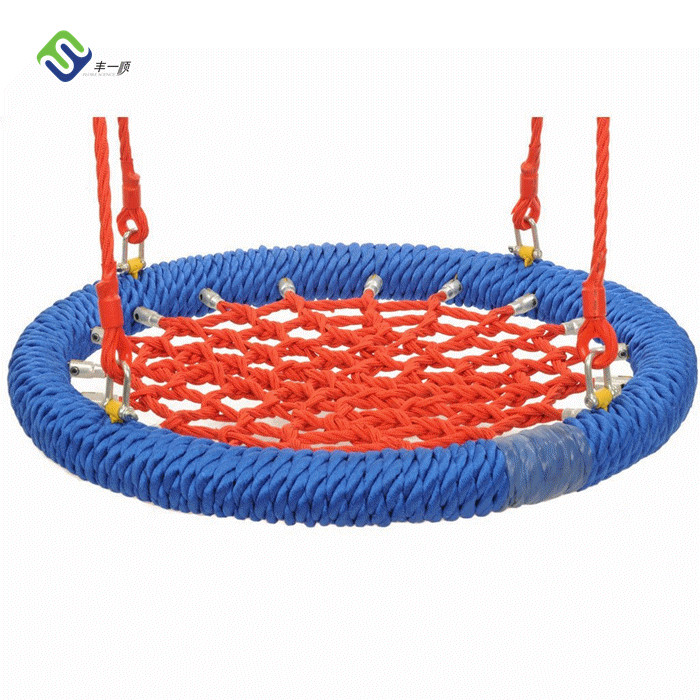 Hot sale outdoor kids rope net swing set for playground equipment