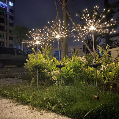 Waterproof Star LED Copper Wire Christmas Firework Light Solar Plug Firework Light
