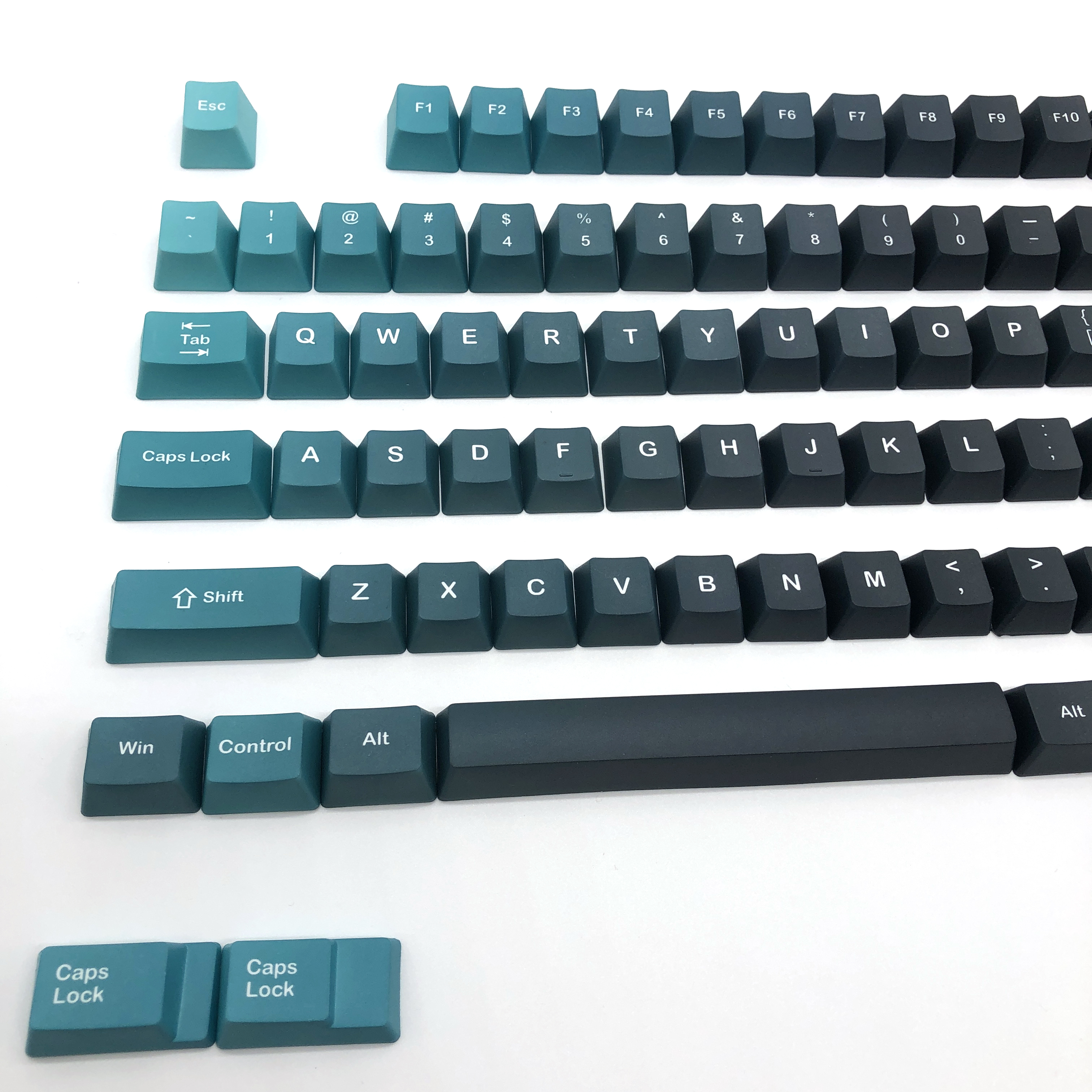 Градиентный цвет PBT сине-зеленый двухсторонний сублимационный колпачок для ключей Cherry Оригинальный OEM XDA высота