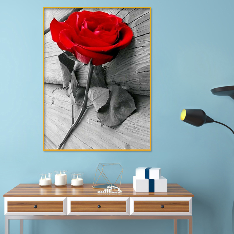 5d DIY картина цветы мозаика вышивка полная дрель 3D холст настенные картины домашняя декоративная алмазная живопись Роза