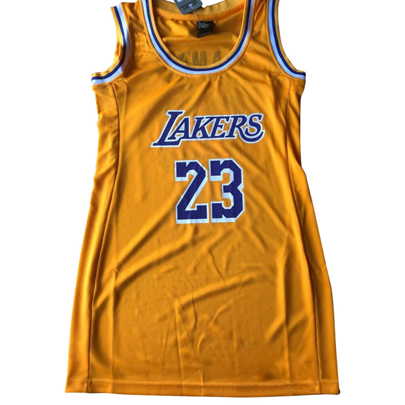 Пользовательский Laker S 24 # Ko Be Брайант желтый горячий давление удобный полиэстер дышащая женская одежда для баскетбола платье трикотажные изделия