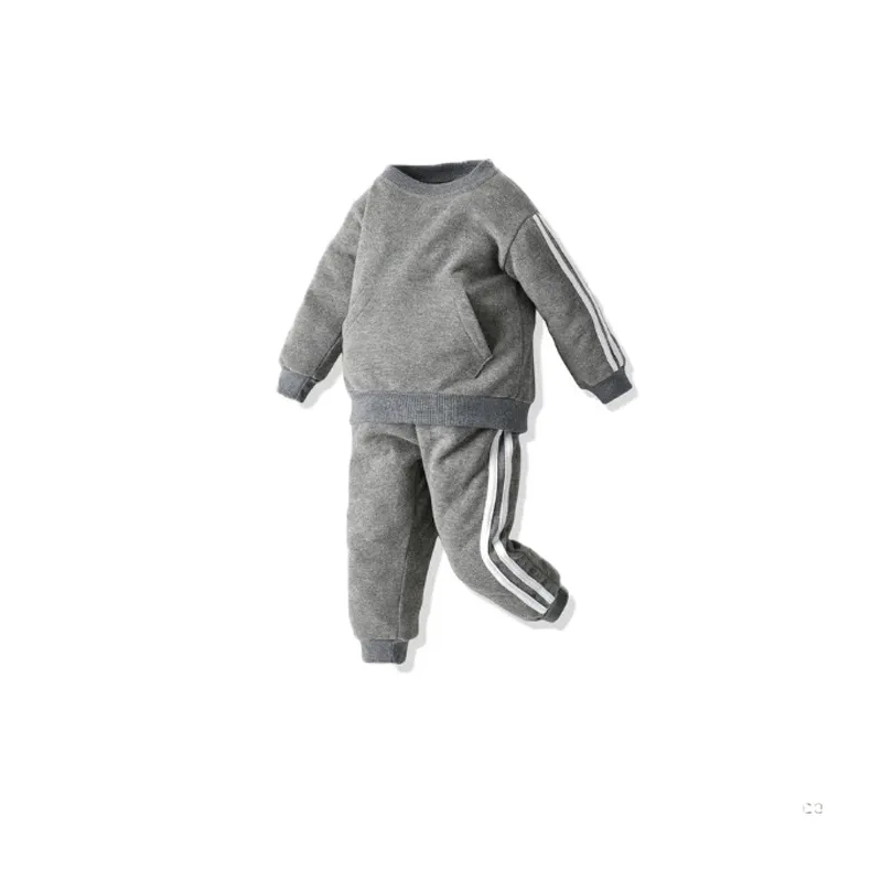 Fleece round neck pullover kid winner clothing set custom cute printing baby boys' clothing sets