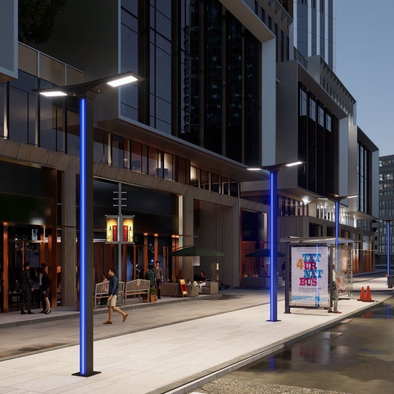 Cross-Border Integrated LED Solar Street Light IP65 ABS Garden & Road Lighting with Motion Sensor for Outdoor Use