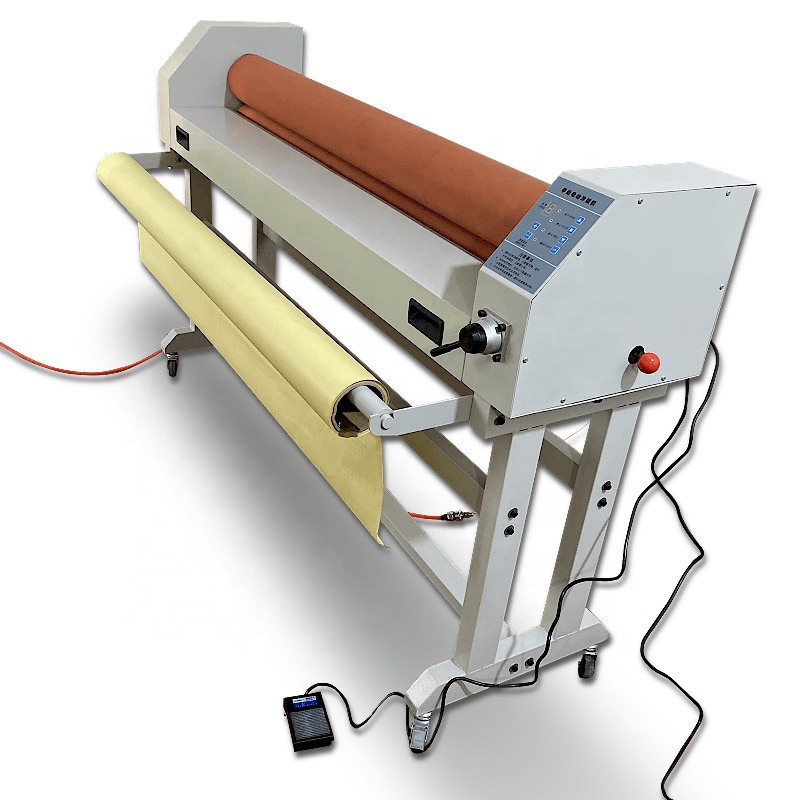 Factory price 63 inch 1600mm 160cm 1600 wide large format electric manual roll cold laminator