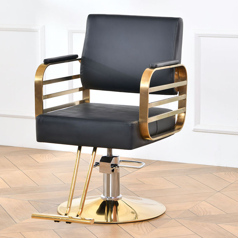 wholesale China manufacturer latest modern blue gold woman men haircut saloon chair hair salon barber chairs for baber