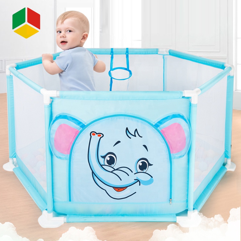 QS Toys Indoor 6 Surface 146CM Elephant Baby Playpens Children Place Fence Kid Activity Gear Safety Protection Toddler Fence