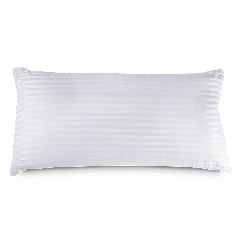 BUEN SUENO Hypoallergenic Linen Pillow Feather-Like Touch Virgin Hollow Fibre Removable Cotton Polyester Cover Neck Support Bed