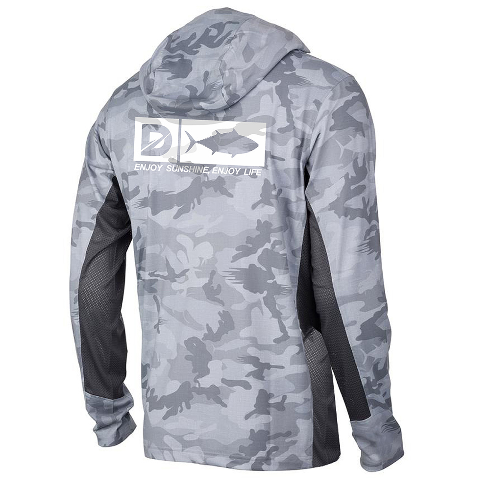 Customized Sublimation Printing Fishing hoodie Sun Protection Quick Dry Performance Long Sleeve Fishing Shirts
