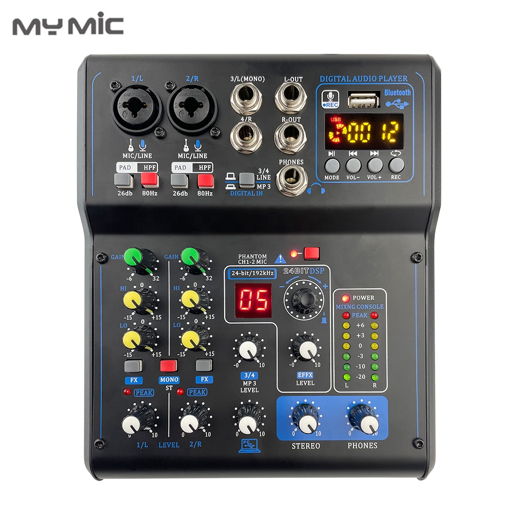 Новое поступление, профессиональный цифровой миксер MG6, звуковой интерфейс dj, звуковая карта, консоль с оборудованием фантомного питания
