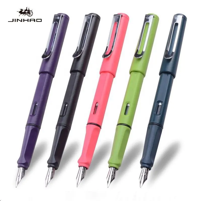 Jinhao brand name 599A 2020 Promotion Cheap plastic gel pen fountain pen set roller pen for school office