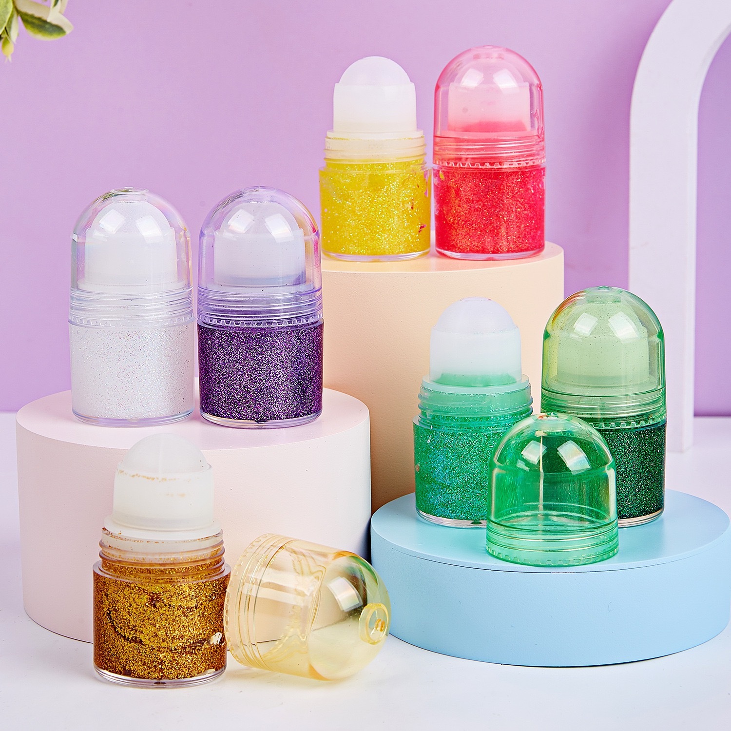New Arrival Many Colors Glitter body Gel Roll On Face Body Sequins Glitter Gel