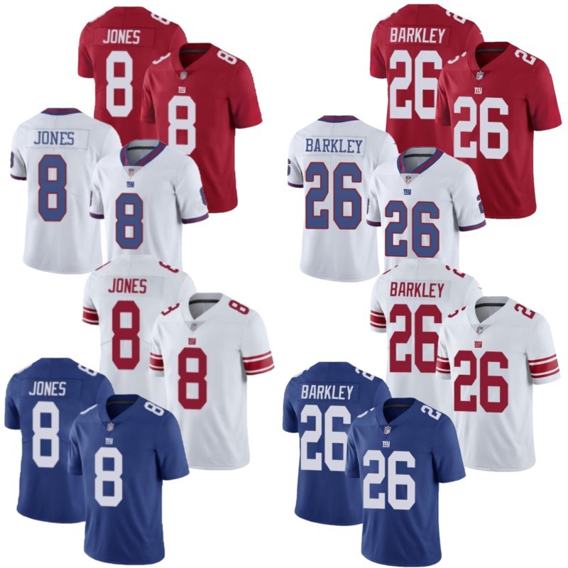 Футболки Saquon Barkley, Нью-Йорк, футболки 8 дюймов, Даниэль Джонс, сшитые, США, цвет Раш, лимитированная футболка, оптовая продажа, Royal