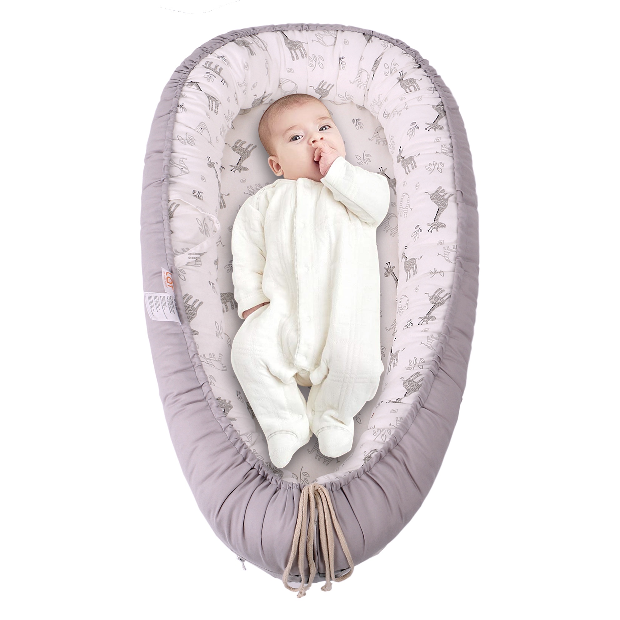 Breathable Baby Nest Newborn with Handle Removable and Washable Portable Newborn Lounger Dockatot Baby Lounger Baby Bed Nest