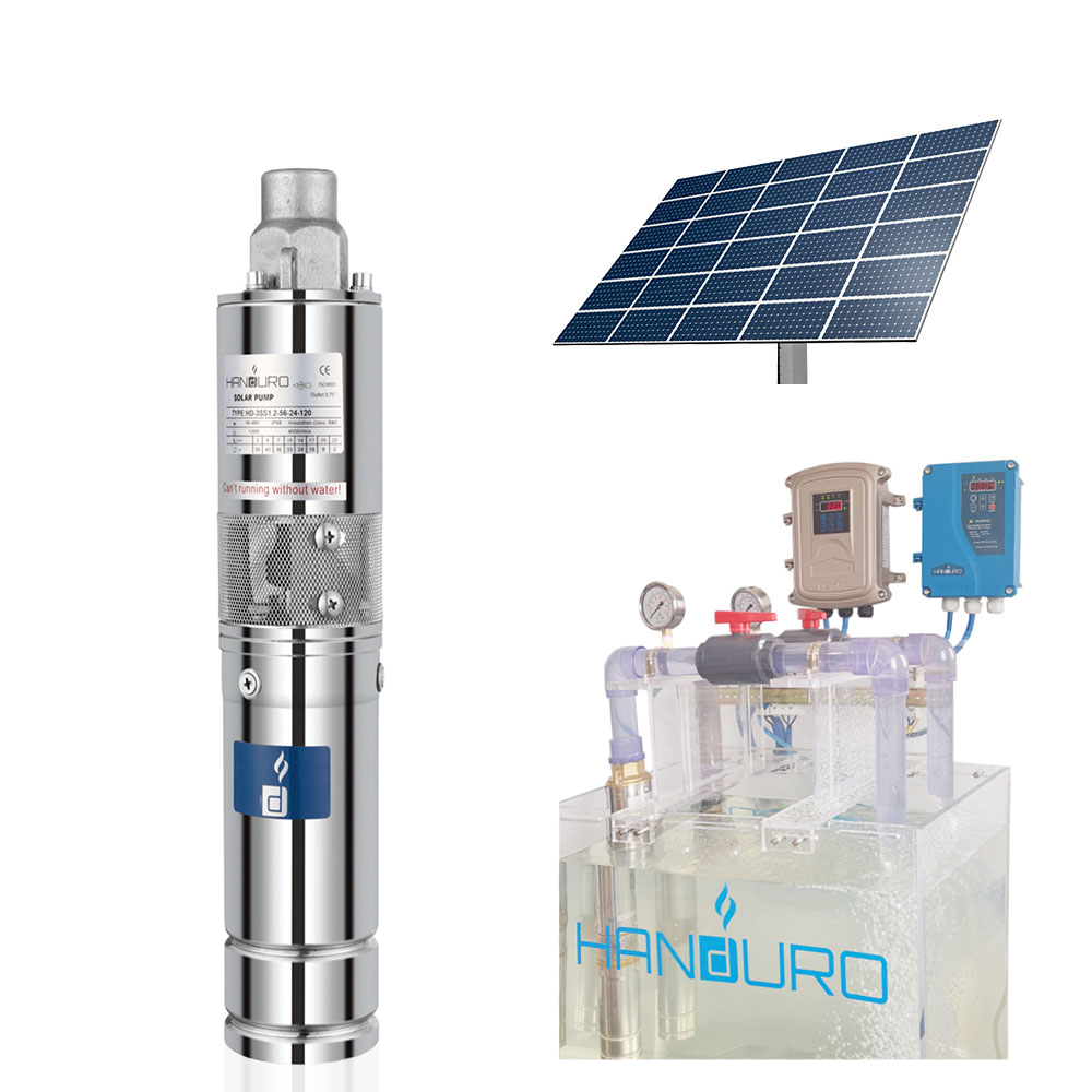 Погружные солнечные водяные насосы 72v 750w 3,7 m ^ 3/h 112m 1hp dc 4 дюйма
