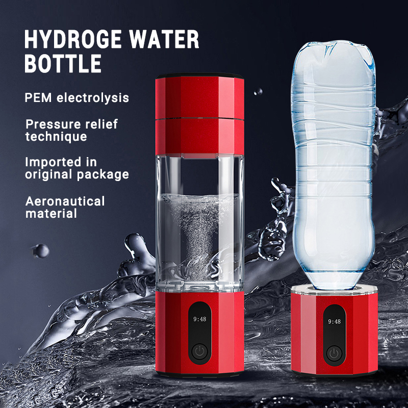 CAMAZ 9000ppb H2 water bottle hydrogen-rich water ionizer hydrogen water generator bottle with inhaler