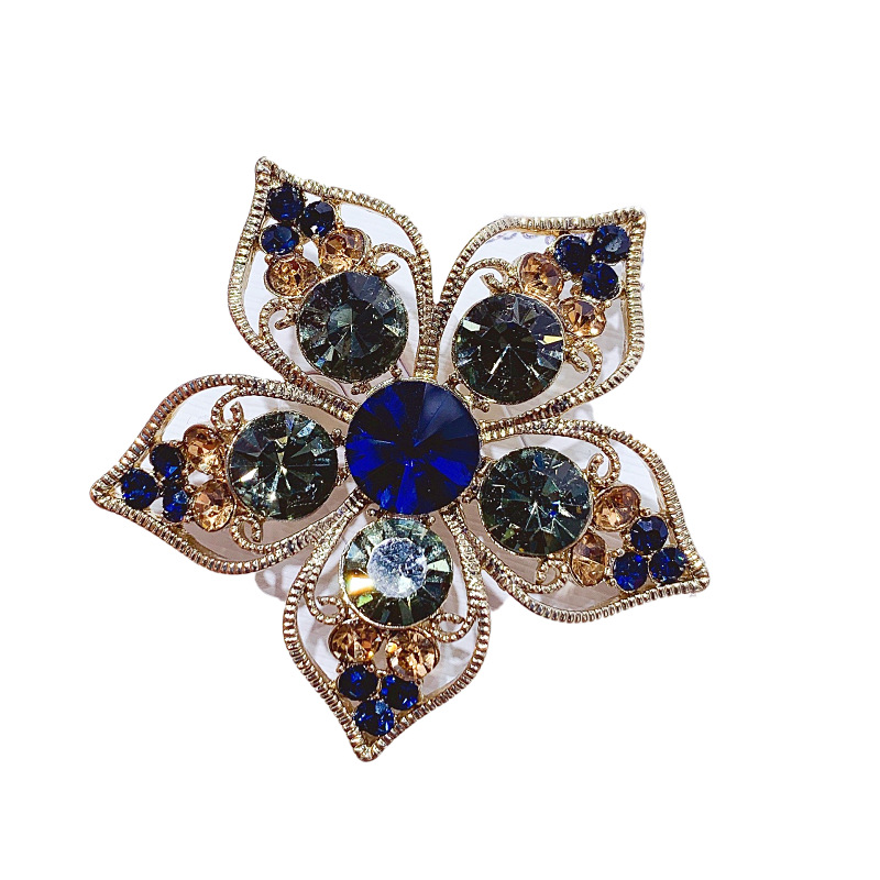 European and American fashion accessories high-end custom rhinestone brooches women