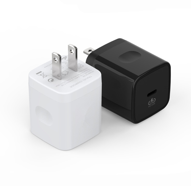 PD20W USB Сетевое зарядное устройство Тип c, сертифицированное ETL зарядное устройство с американской вилкой, адаптер питания для iPhone, ipad, samsung, xiaomi