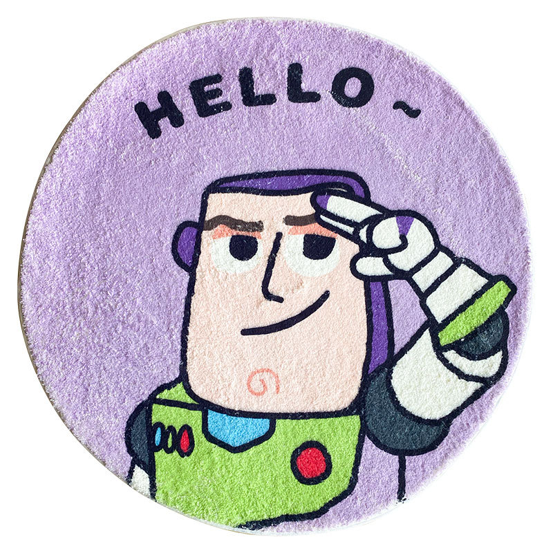 Cute cartoon artificial wool carpet bathroom toilet absorbent home entrance mat bedroom carpet