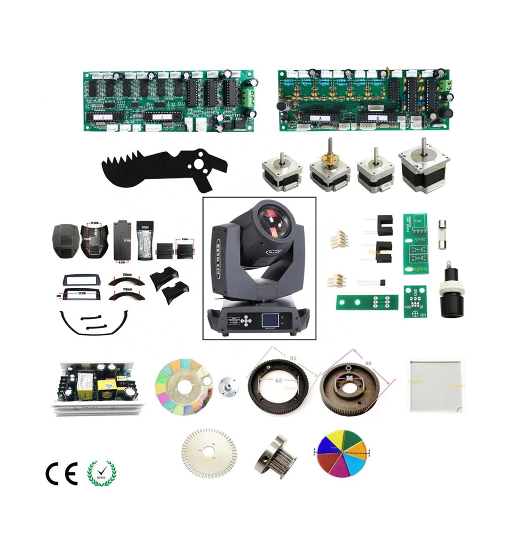 Moving Head Beam Light Accessories Gobo Wheel Color Wheel 230w Motor Power Supply Moving Head Cover Housing R7 5R Arm Cover