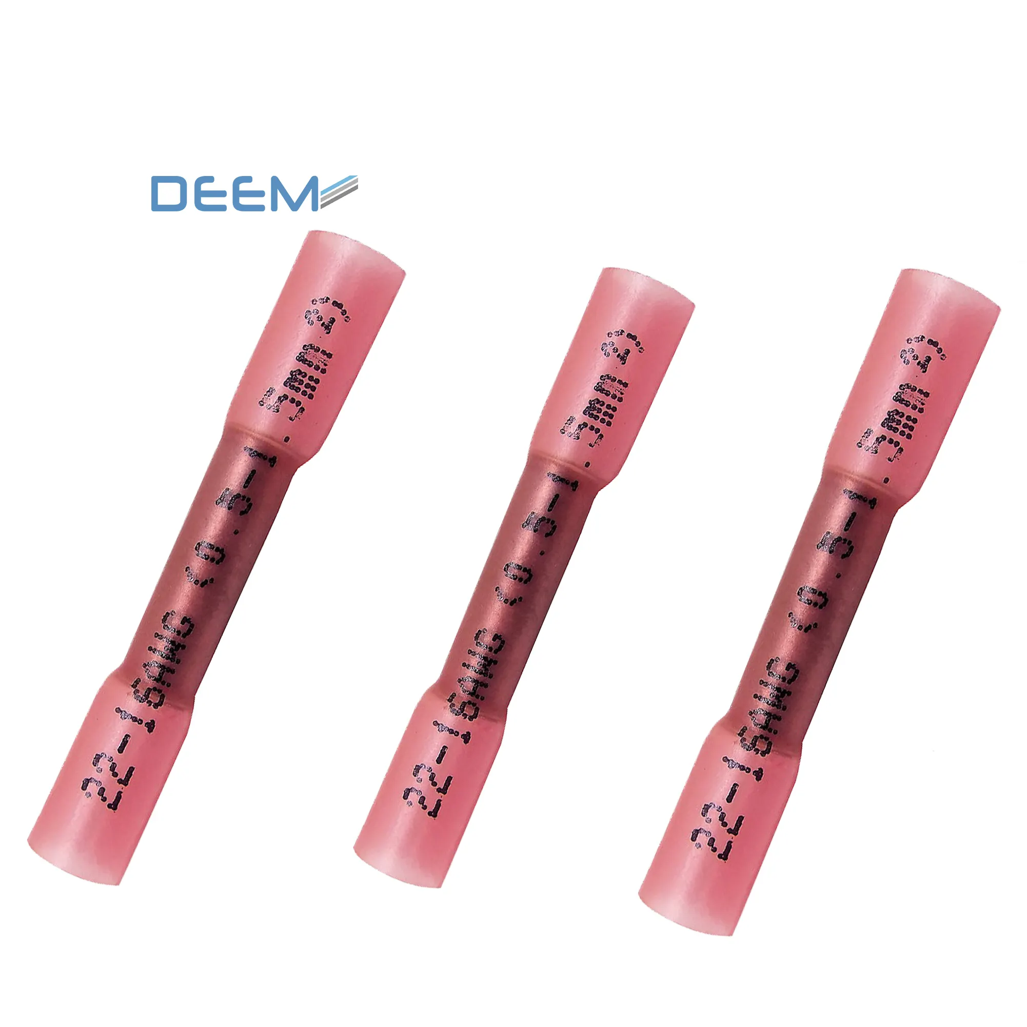 DEEM Heat Shrink Butt Connectors for Wire Terminals Splice Connectors Plastic Bag or 180pcs in Box or Customer Request Insulated