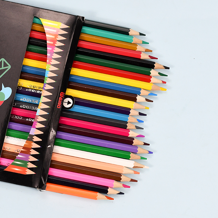 7" 17.5cm Hexagonal Shape 24 pcs colorful Colored pencil bulk 24 Color Lead For School Student Quick Drawing Painting Stationery
