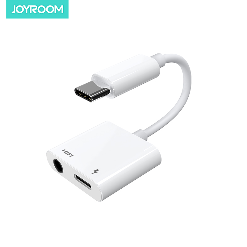 Joyroom Black Type-c male to female 3.5mm Audio conversion PD Cable Adapter USB C Phone Adapters