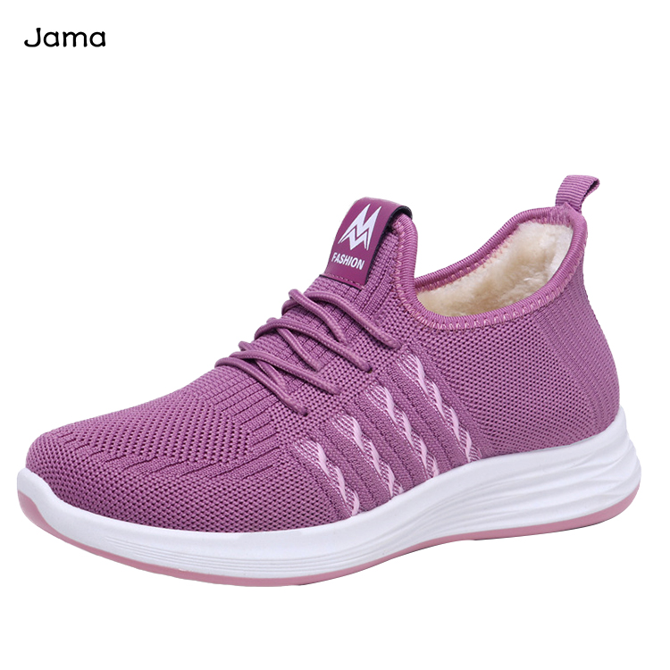 Повседневная одежда Jama, заводская цена, модные спортивные летающие тканые хлопковые туфли