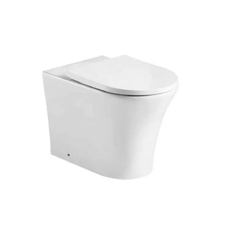 European standard bathroom round back to wall toilet bowl with seats covers