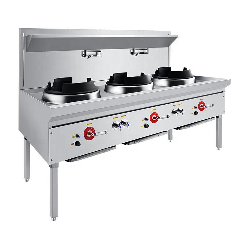 Stainless Steel Chinese Gas Wok Equipment High Pressure Wok Gas Stove Burner
