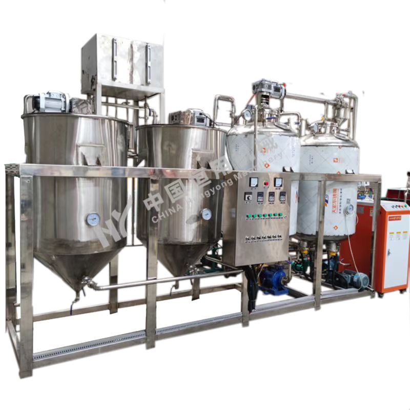 complete edible seed oil press machinery line/soybean oil refining machine/small palm kernel oil refinery machine