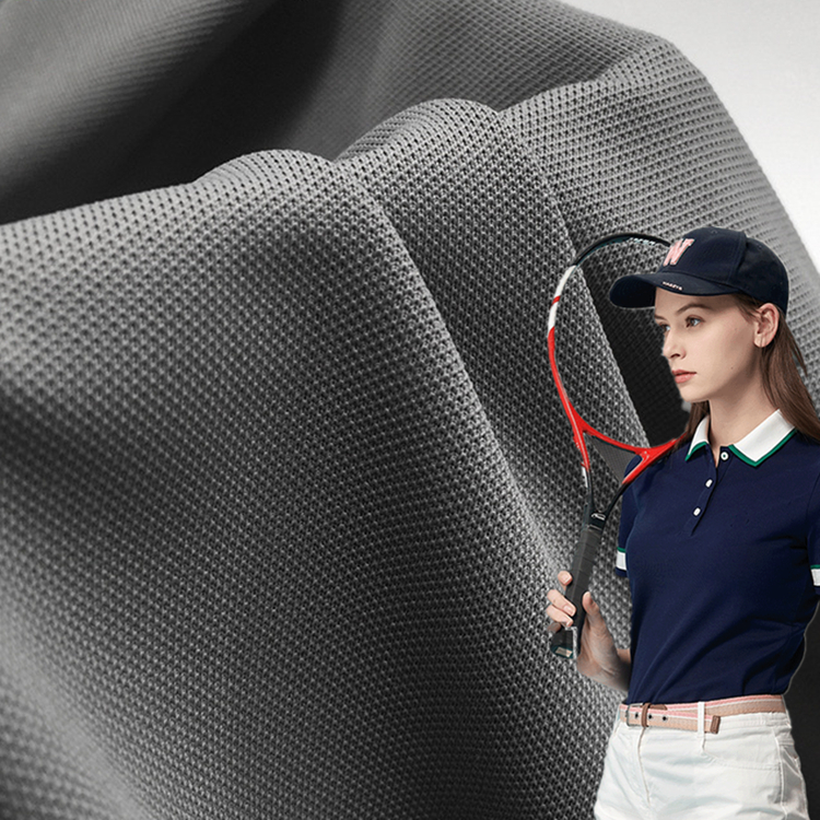 Extinction 95%Polyester 5%Spandex 185GSM Mesh Pique Fabric Readystock For T-shirt Jersey Sportswear