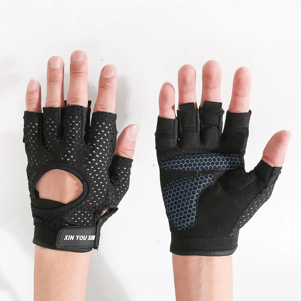 hot sale half finger breathable skid resistance adjustable gym crossfit weight lifting gloves fitness