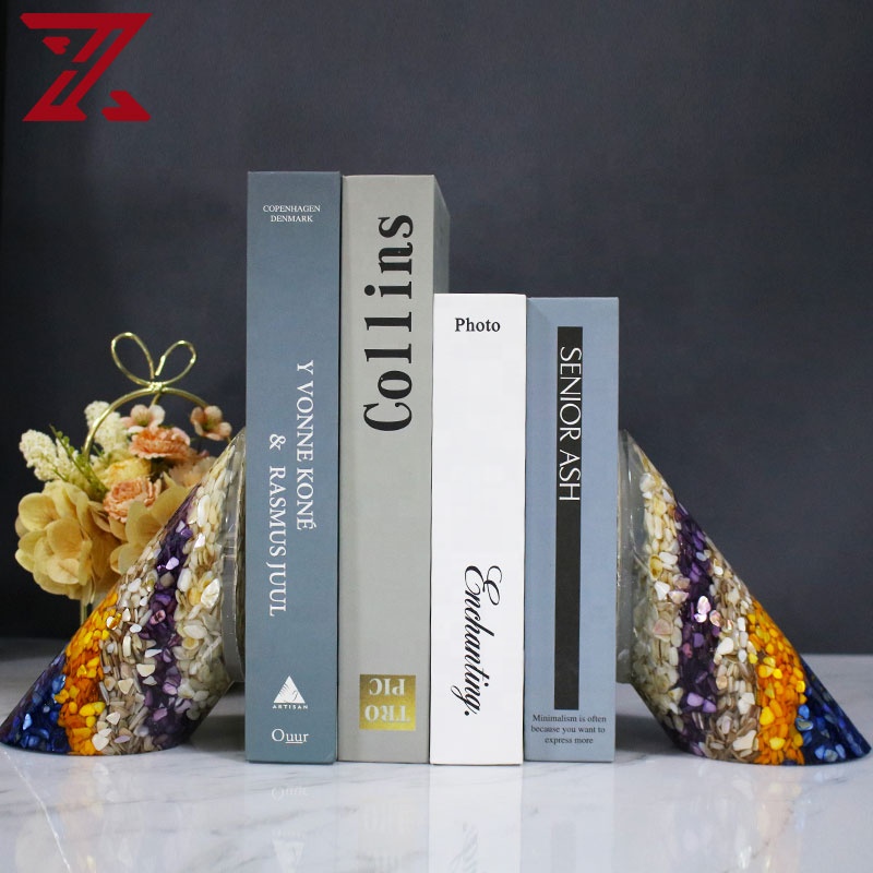 Оптовая продажа, Книжная Концевая Портативная Складная регулируемая 3d книжка, Концевая полимерная декоративная книжка с геометрическими концами